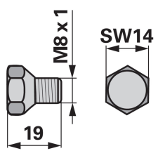 ESM Rögzítőcsavar 00606620 - M8 x 19 mm autóalkatrész