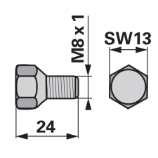 ESM Rögzítőcsavar 00606784 - M8 x 24 mm autóalkatrész