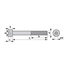 ESM Rögzítőcsavar 00902557 - M10 x 30 mm autóalkatrész