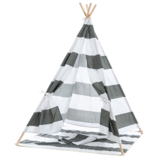 Esna Teepee játszósátor szürke csíkos 150x120x120 cm 316480 játszósátor, alagút