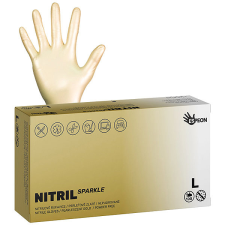 ESPEON Nitril Sparkle gyöngyházfényű arany méret L, 100 darab gyógyászati segédeszköz