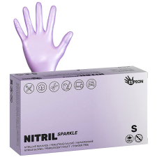 ESPEON Nitril Sparkle gyöngyházfényű lila méret S, 100 darab gyógyászati segédeszköz