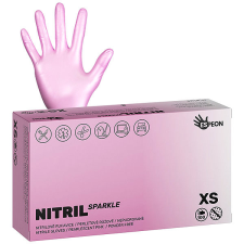 ESPEON Nitril Sparkle gyöngyházfényű rózsaszín méretű XS, 100 darab gyógyászati segédeszköz