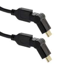 Esperanza EB197 HDMI kábel forgatható csatlakozóval 3m fekete (EB197) kábel és adapter