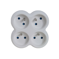 Esperanza ELK314WE Hálózati Dugalj 4 aljzatos elosztó - Fehér/Szürke (ELK314WE) hosszabbító, elosztó