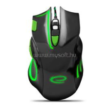 Esperanza MX401 Hawk gamer vezetékes egér (fekete-zöld) (ESPERANZA_EGM401KG) egér
