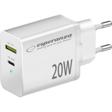 Esperanza Quick Power Charger USB-A / USB-C Hálózati töltő Adapter 20W - Fehér ( ) mobiltelefon kellék