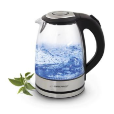  Esperanza Yosemite elektromos vízforraló 1.7 liter, led világítással, fekete-ezüst vízforraló és teáskanna