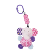 Espiro Lorelli Toys Campanula plüss babakocsi játék - pink elefánt bébijáték babakocsira