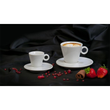 . Espresso csésze és alj, 70ml, 6db-os, fehér, "CoffeeTime" tányér és evőeszköz