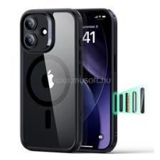 ESR CLASSIC HYBRID szilikon telefonvédő (ütésállóság, légpárnás sarok, MagSafe) ÁTLÁTSZÓ/FEKETE (GP-181681) tok és táska