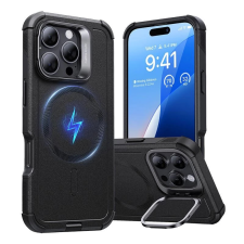 ESR Cyber Tough HaloLock hátlaptok kitámasztóval Apple iPhone 16 Pro fekete tok és táska