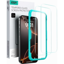ESR iPhone 16 Képernyővédő Üveg 2 db 2.5D, 9H + Segédkeret, Átlátszó (4894240235935) mobiltelefon kellék
