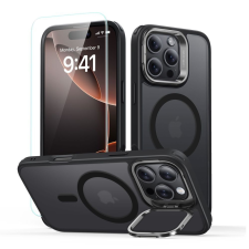 ESR IPhone 16 Pro tok + fólia - ESR Classic Hybrid HaloLock Kickstand - matt fekete tok és táska