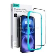 ESR képernyővédő üveg (2.5D, 0.33mm, 9H + segédkeret) FEKETE (GP-164280) mobiltelefon kellék