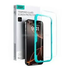 ESR képernyővédő üveg (2.5D, 0.33mm, 9H + segédkeret) FEKETE (GP-164283) mobiltelefon kellék