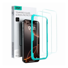 ESR képernyővédő üveg 2db (2.5D, 0.33mm, 9H + segédkeret) ÁTLÁTSZÓ mobiltelefon kellék