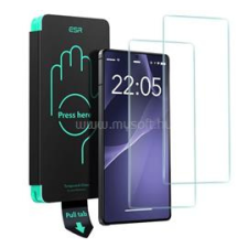 ESR képernyővédő üveg 2db (2.5D, 0.33mm, 9H + segédkeret) ÁTLÁTSZÓ (GP-166821) mobiltelefon kellék