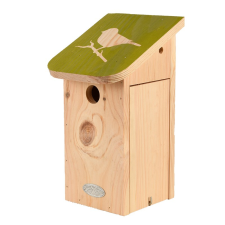 Esschert Design Fa madárház cinegéknek, kismadár sziluettel, 28 cm madár kalitka