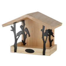 Esschert Design Fali madáretető, lézervágott madár mintával, 25 x 18 cm madár kalitka