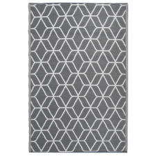 Esschert Design szürke-fehér mintás kültéri szőnyeg 180 x 121 cm OC25 lakástextília