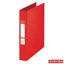 ESSELTE Gyûrûs könyv, 2 gyûrû, 42 mm, A5, PP/PP, ESSELTE "Standard", Vivida piros gyűrűskönyv
