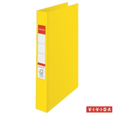 ESSELTE Gyűrűs könyv, 4 gyűrű, 42 mm, A4, PP, ESSELTE &quot;Standard&quot;, Vivida sárga gyűrűskönyv