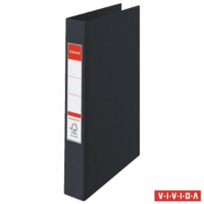 ESSELTE Gyűrűs könyv, 4 gyűrű, 42 mm, A4, PP, ESSELTE "Standard", Vivida fekete gyűrűskönyv