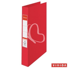 ESSELTE Gyűrűs könyv, 4 gyűrű, 42 mm, A4, PP/PP, ESSELTE &quot;Standard&quot;, Vivida piros gyűrűskönyv