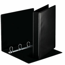 ESSELTE Gyűrűs könyv, panorámás, 4 gyűrű, D alakú, 50 mm, A4, PP, ESSELTE, fekete (E49717) mappa