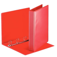 ESSELTE Gyűrűs könyv, panorámás, 4 gyűrű, D alakú, 50 mm, A4, PP/PP, , piros mappa