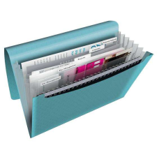 ESSELTE Harmonikamappa, A4, PP, 6 rekeszes, ESSELTE &quot;Colour`Breeze&quot;, kék mappa