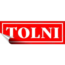 ESSELTE Információs matrica, 14x5 cm, "Tolni", piros információs címke