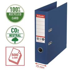 ESSELTE Iratrendező, 75 mm, A4, Co2-semleges, élvédő sínnel, ESSELTE "No.1", kék irattartó