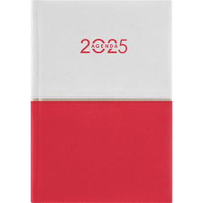 ESSELTE Naptár, tervező, A5, napi, DAYLINER "Contrast", fehér-piros határidőnapló