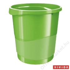 ESSELTE Papírkosár, 14 liter, ESSELTE Europost, Vivida zöld (E623950) szemetes