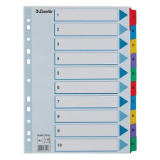 ESSELTE Regiszter ESSELTE Mylar A/4 karton 1-10 regiszter és tartozékai