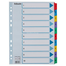 ESSELTE Regiszter, karton, A4, 1-10, ESSELTE &quot;Mylar&quot; regiszter és tartozékai