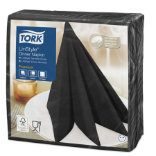 Essity GmbH szalvéta Linstyle, premium textilhatású, FEKETE, 39/1, 50db/csg, 12csg/# higiéniai papíráru