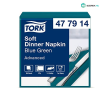 Essity GmbH Tork szalvéta Soft Dinner 3r., 39X39, KÉKESZÖLD, 100db/csg, 12csg/karton