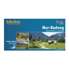 Esterbauer Verlag Mur-Radweg kerékpáros atlasz Esterbauer 1:50 000 Murau térkép kerékpáros Mura kerékpáros térkép térkép