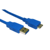  ET-DQ11Y1WEGWW USB micro USB 3.0 kábel -adatkábel, töltőkábel, microUSB. (1m, kék színű USB3.0 cable)