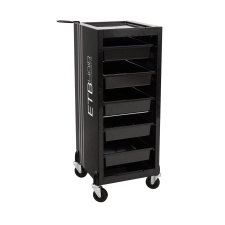 ETB Equipment ETB Hair 5 Fiókos Fekete Tároló Kocsi 39x37x88,5 cm fodrászkellék
