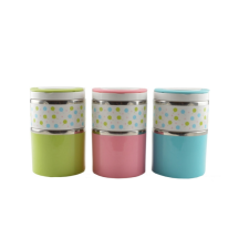  Ételhordó virágos 2 részes papírárú, csomagoló és tárolóeszköz