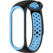 Eternico Sporty Xiaomi Mi band 5 / 6 / 7 - solid black and blue okosóra kellék