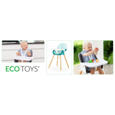 Etetőszék 2in1 ECOTOYS - kényelmes, praktikus, környezetbarát - Zöld etetőszék