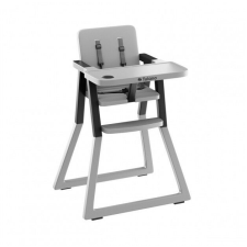  Etetőszék gyerekeknek tálca, 5 pontos biztonsági öv, maximum 15 kg, szürke fekete etetőszék