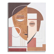  ETHNIC barna vászon festmény 60x80 cm grafika, keretezett kép