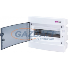 ETI 001101011 ECM12PT DIDO-E 1x12 modulos elosztó szekrény, süllyesztett, átlátszó ajtó villanyszerelés