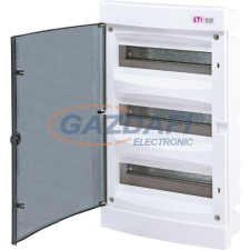 ETI 001101013 ECM36PT DIDO-E 3x12 modulos elosztó szekrény, süllyesztett, átlátszó ajtó villanyszerelés